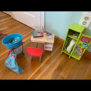 AG desk, locker , hamster and pet grooming set